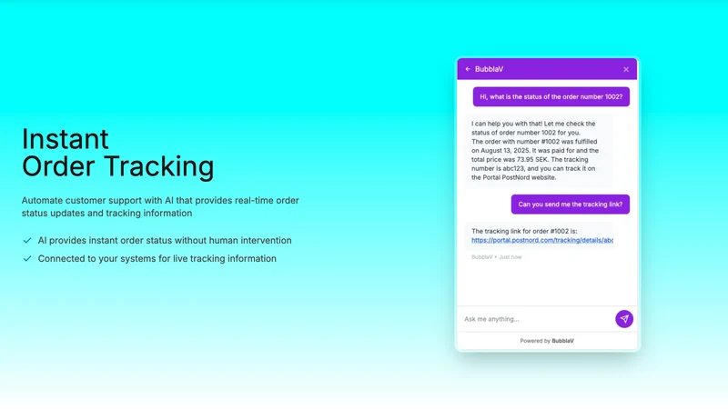 BubblaV AI Chatbot