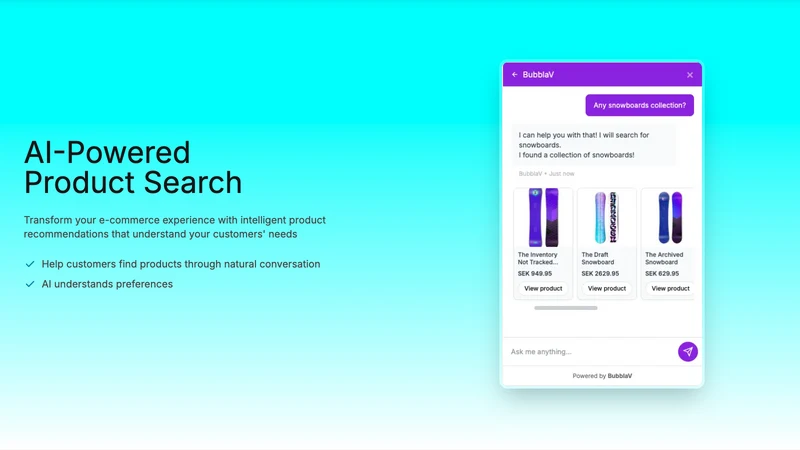 BubblaV AI Chatbot