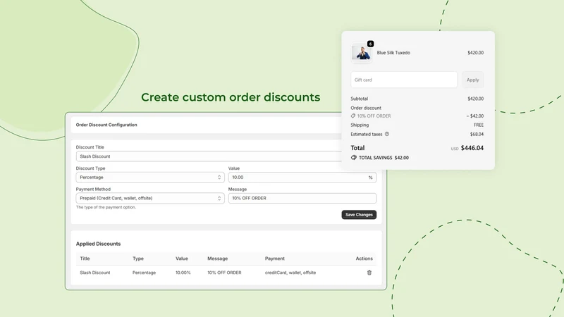 Slash Payment & Shipping