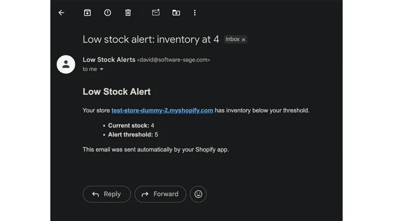 Invy Alerts – Low Inventory