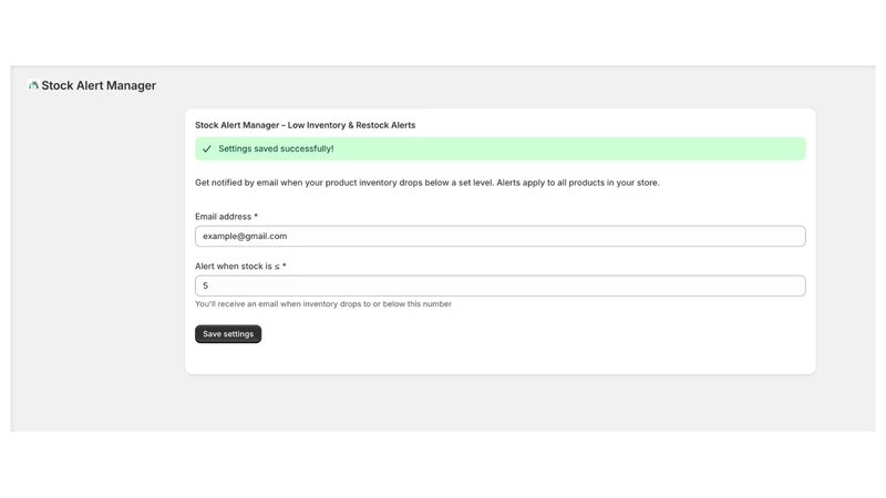 Invy Alerts – Low Inventory