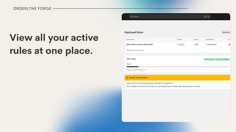 PayGuard – Hide COD & Payments