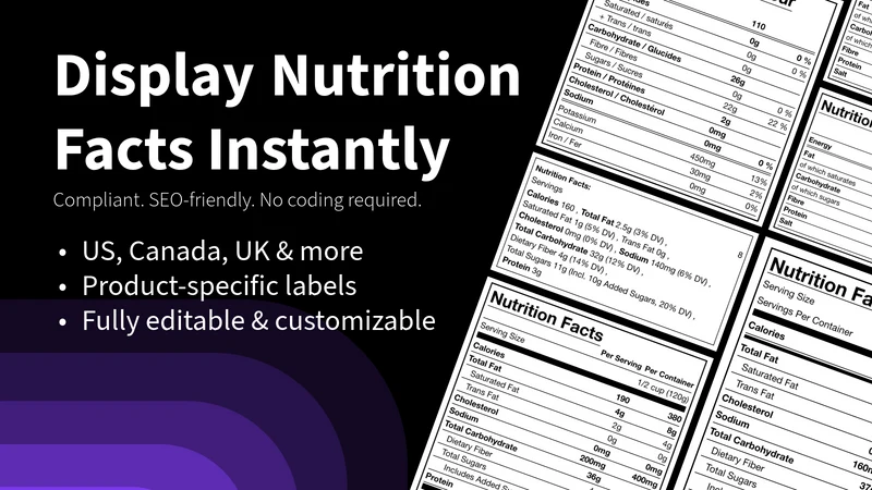 KL ‑ Nutrition Facts Label