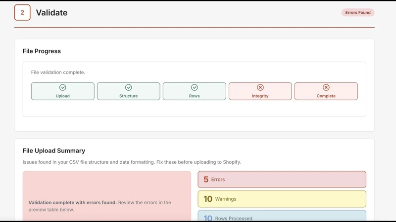 CSV Shield ‑ File Validator