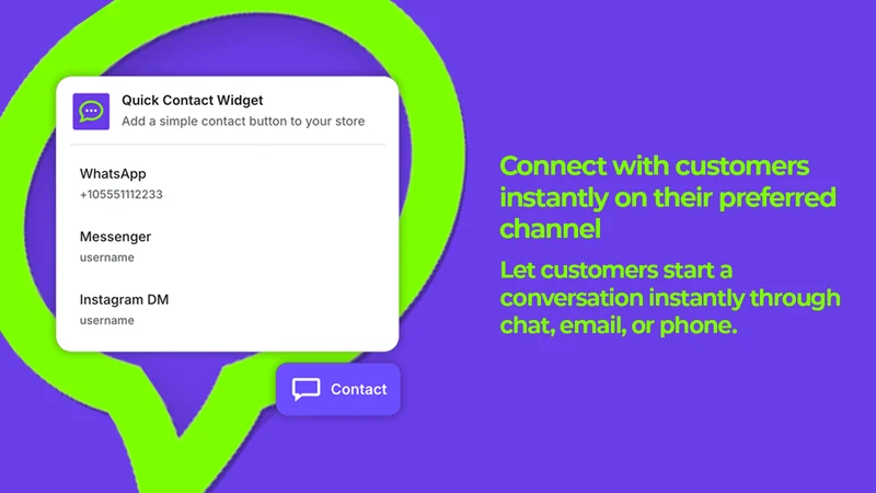 Quick Contact Widget