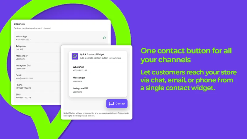 Quick Contact Widget