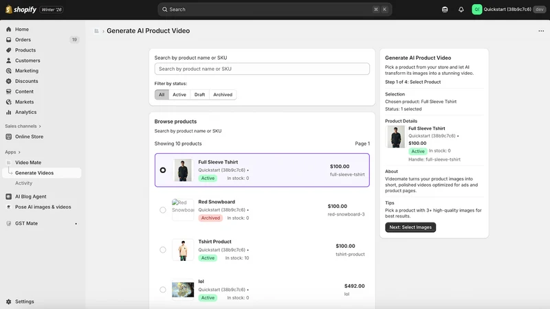 Videomate : AI Product Videos