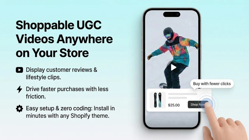 SalesUp Shoppable Video Slider