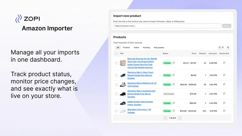 Zopi: Agentic Amazon Importer