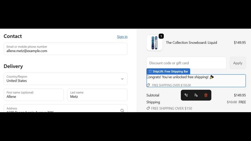 ShipLift: Free Shipping Bar