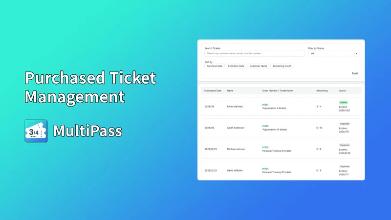 MultiPass: Multi‑session pass