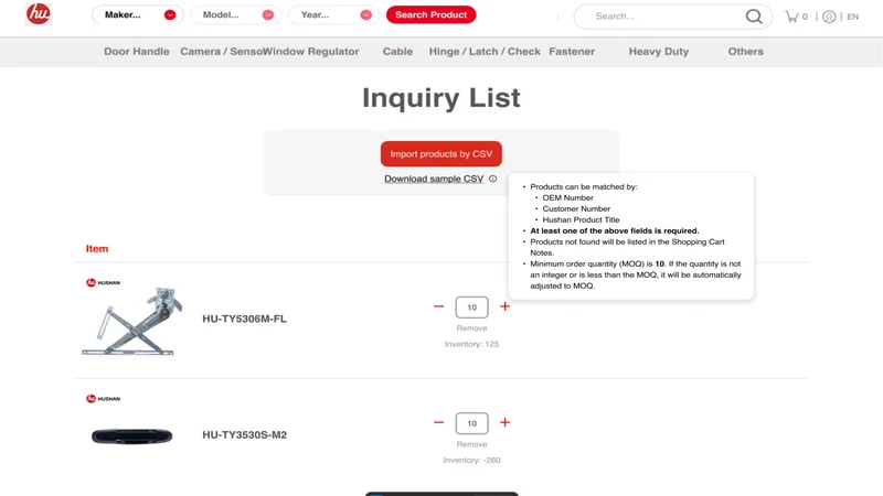 B2B Bulk Quote & Catalog