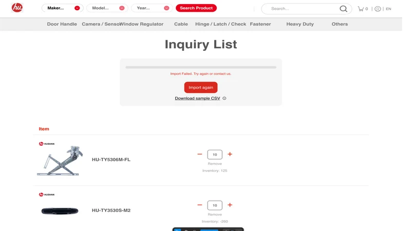 B2B Bulk Quote & Catalog