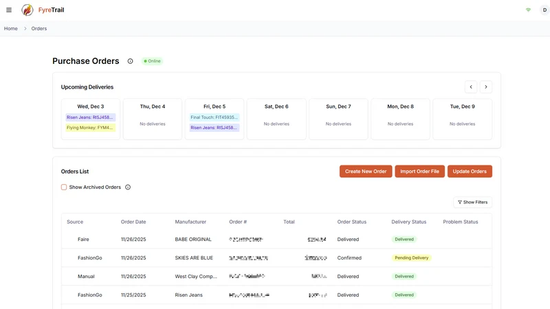 FyreTrail ‑ Retail Inventory