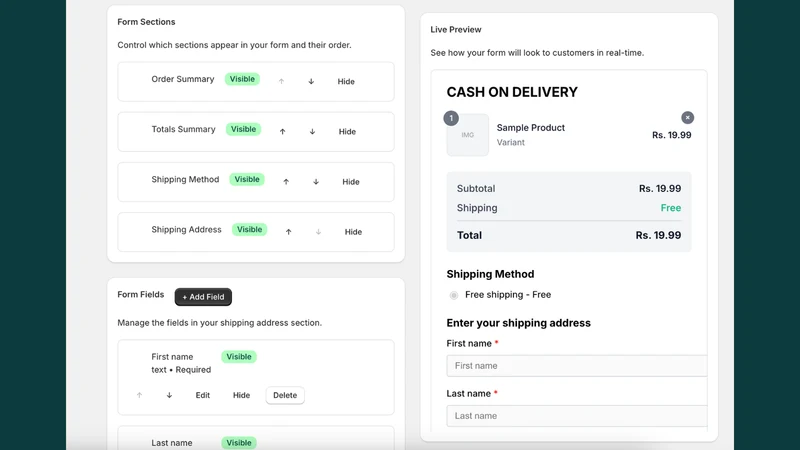 Preventify: COD Form & Upsells