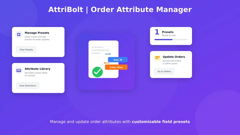 AttriBolt ‑ Order Attributes
