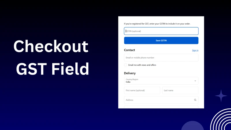 Checkout GST Number Field
