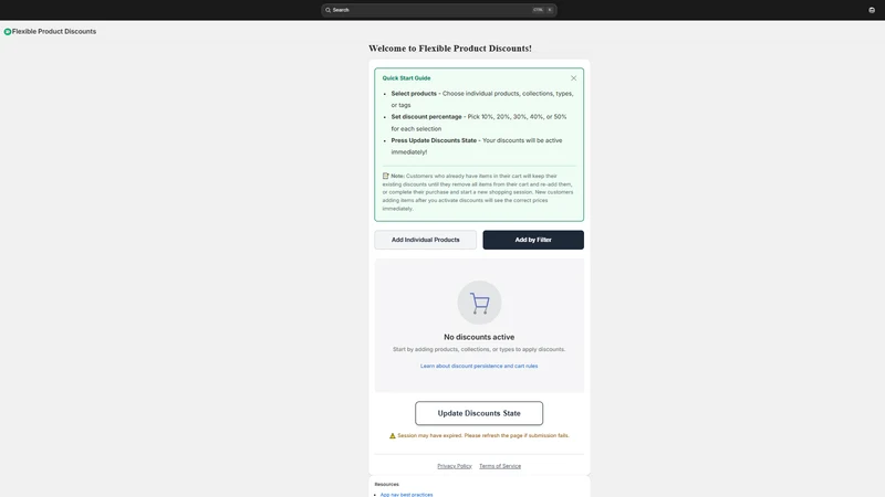 Flexible Product Discounts