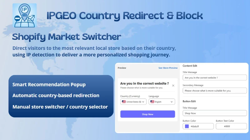 IPGeo Country Redirect & Block