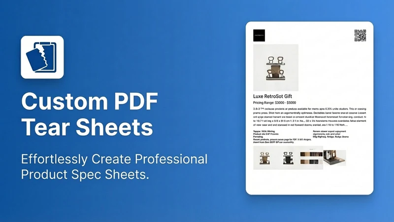 Custom PDF Tear Sheets