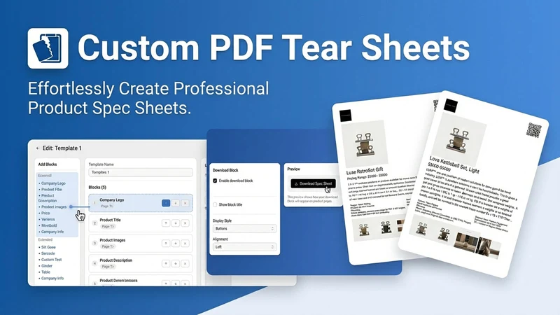Custom PDF Tear Sheets