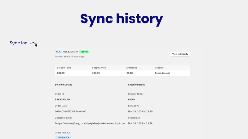 Bol Sync ‑ Bol.com Orders
