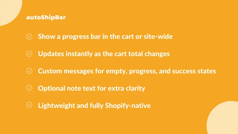 autoShip | Free Shipping Bar
