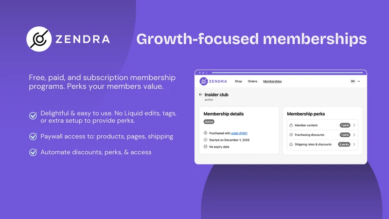 Zendra Memberships