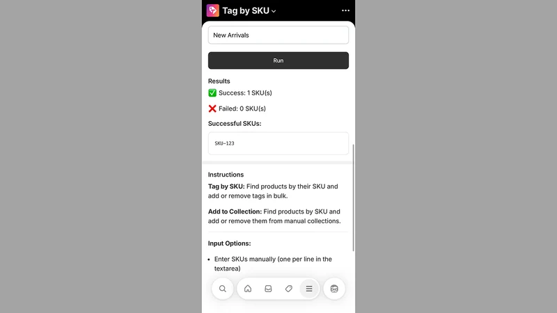 Tag By SKU / Add to Collection