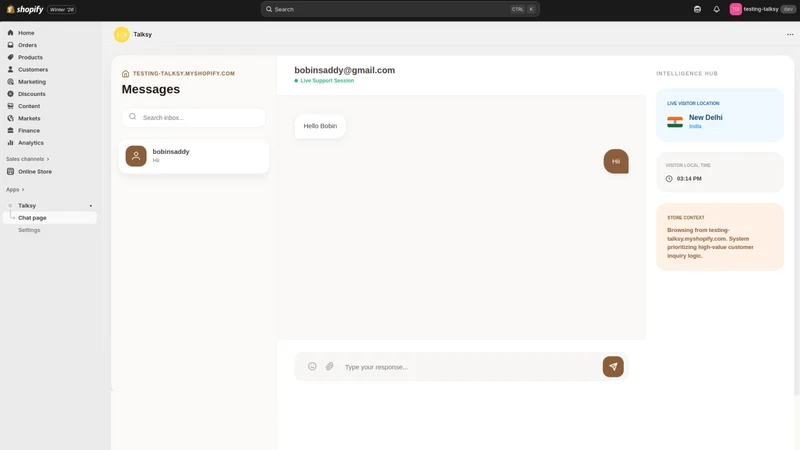 Talksy Live Chat & Search