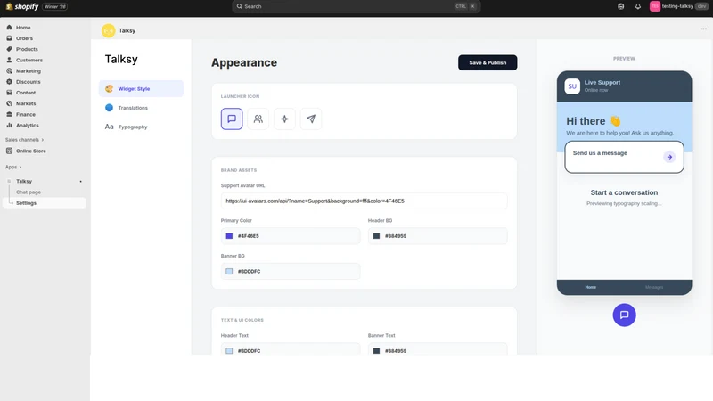 Talksy Live Chat & Search