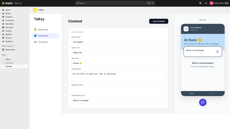 Talksy Live Chat & Search