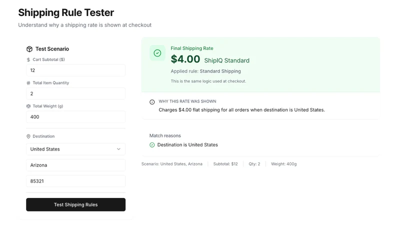 ShipIQ ‑ Smart Shipping Rules