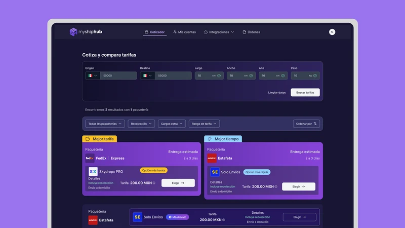 myshiphub: compara envíos
