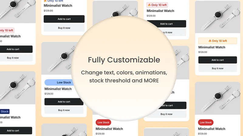 Product Badge ‑ Low Stock