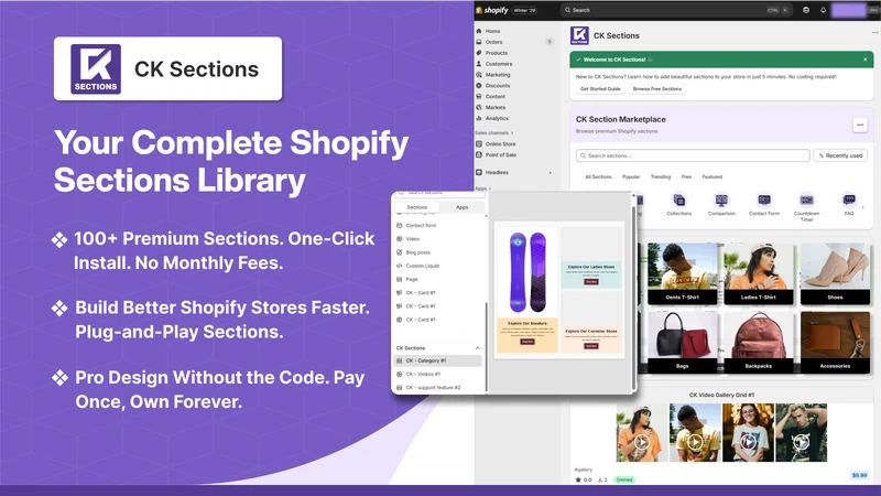 CK — Theme Sections & Upsells