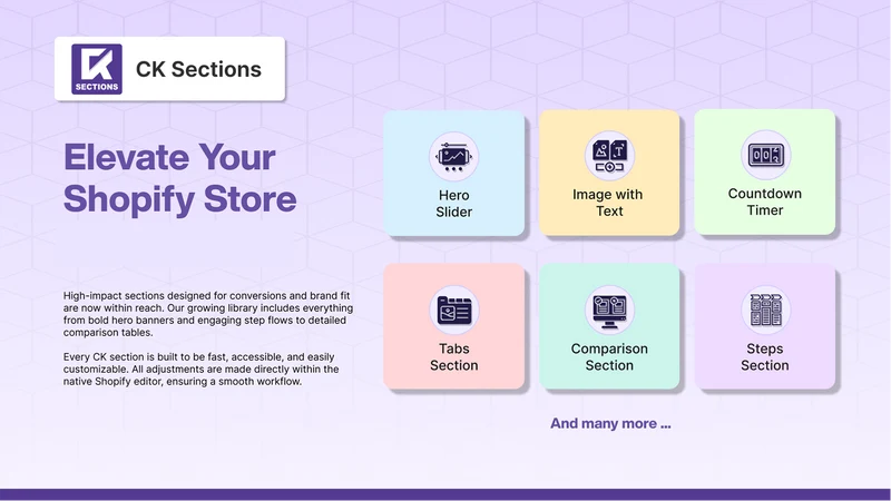 CK — Theme Sections & Upsells