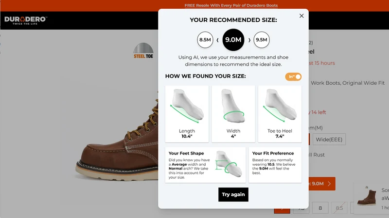RealSize ‑ Shoe Sizing & Fit