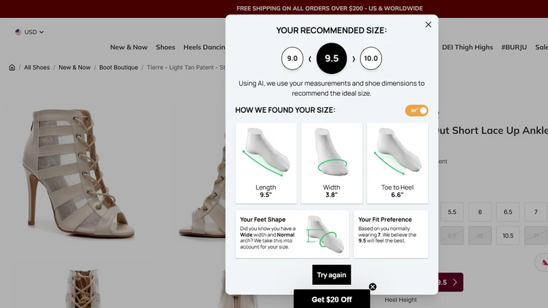 RealSize ‑ Shoe Sizing & Fit
