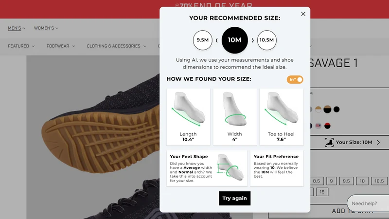 RealSize ‑ Shoe Sizing & Fit