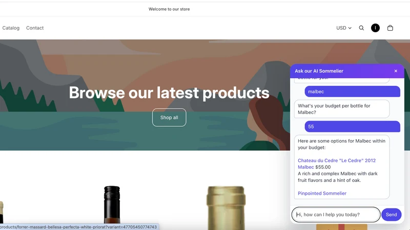 Pinpointed AI Sommelier