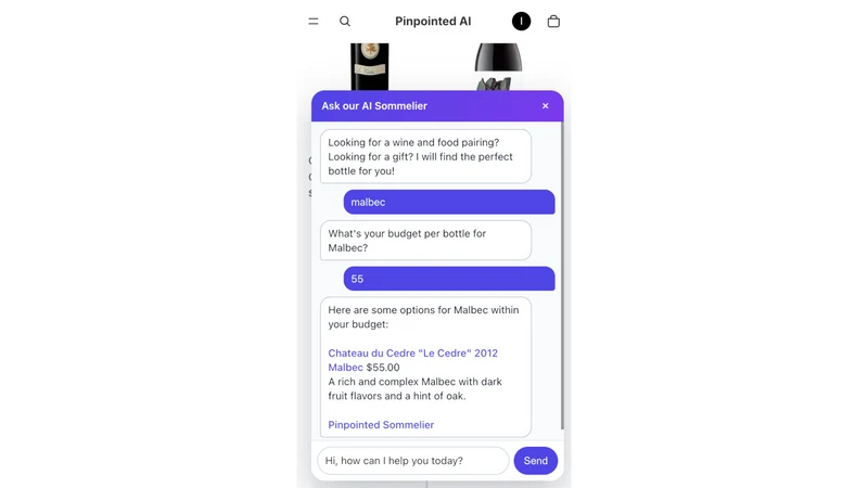 Pinpointed AI Sommelier