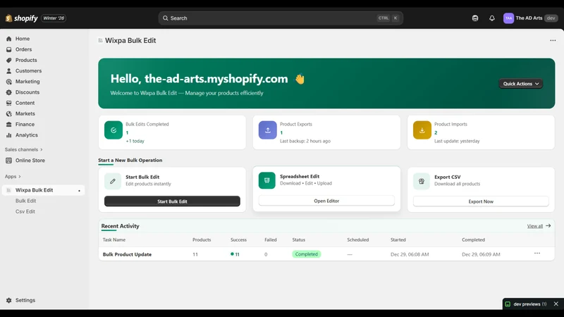 Airo Bulk Product Editor