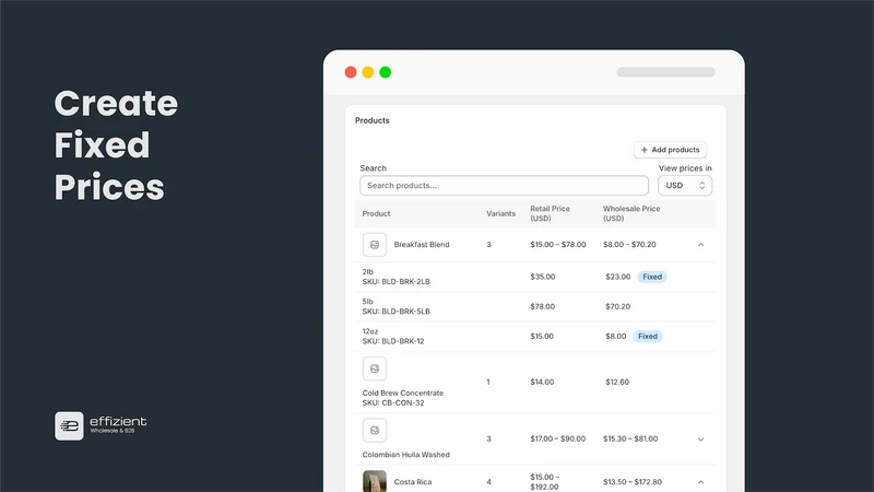 effizient: Wholesale & B2B