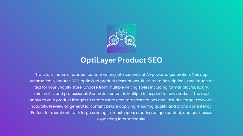 OptiLayer Product AI SEO