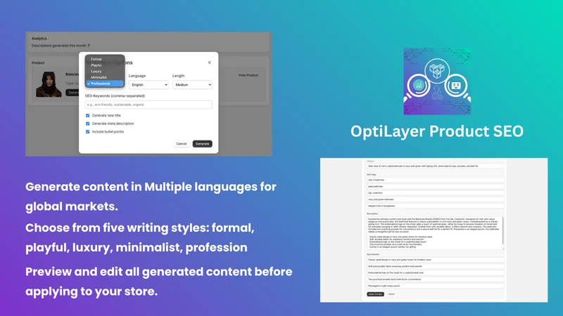 OptiLayer Product AI SEO