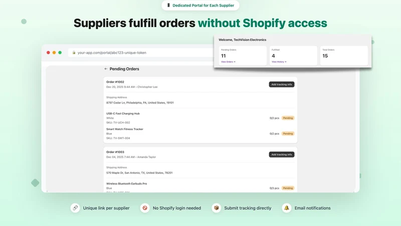 SupplySync Split Orders