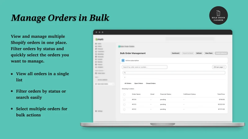 SML Bulk Order Cleaner Manager