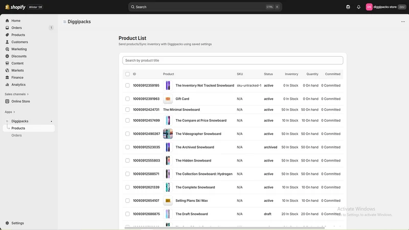 Diggipacks – Shipping & Order