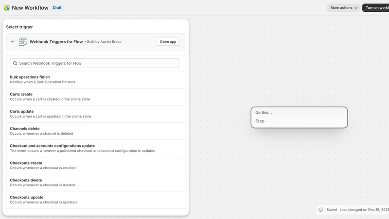 Webhook Triggers for Flow